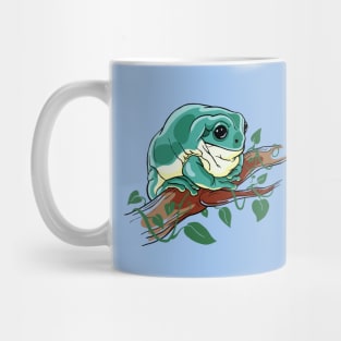 White's Tree Frog pet. Illustration for amphibian lovers Mug